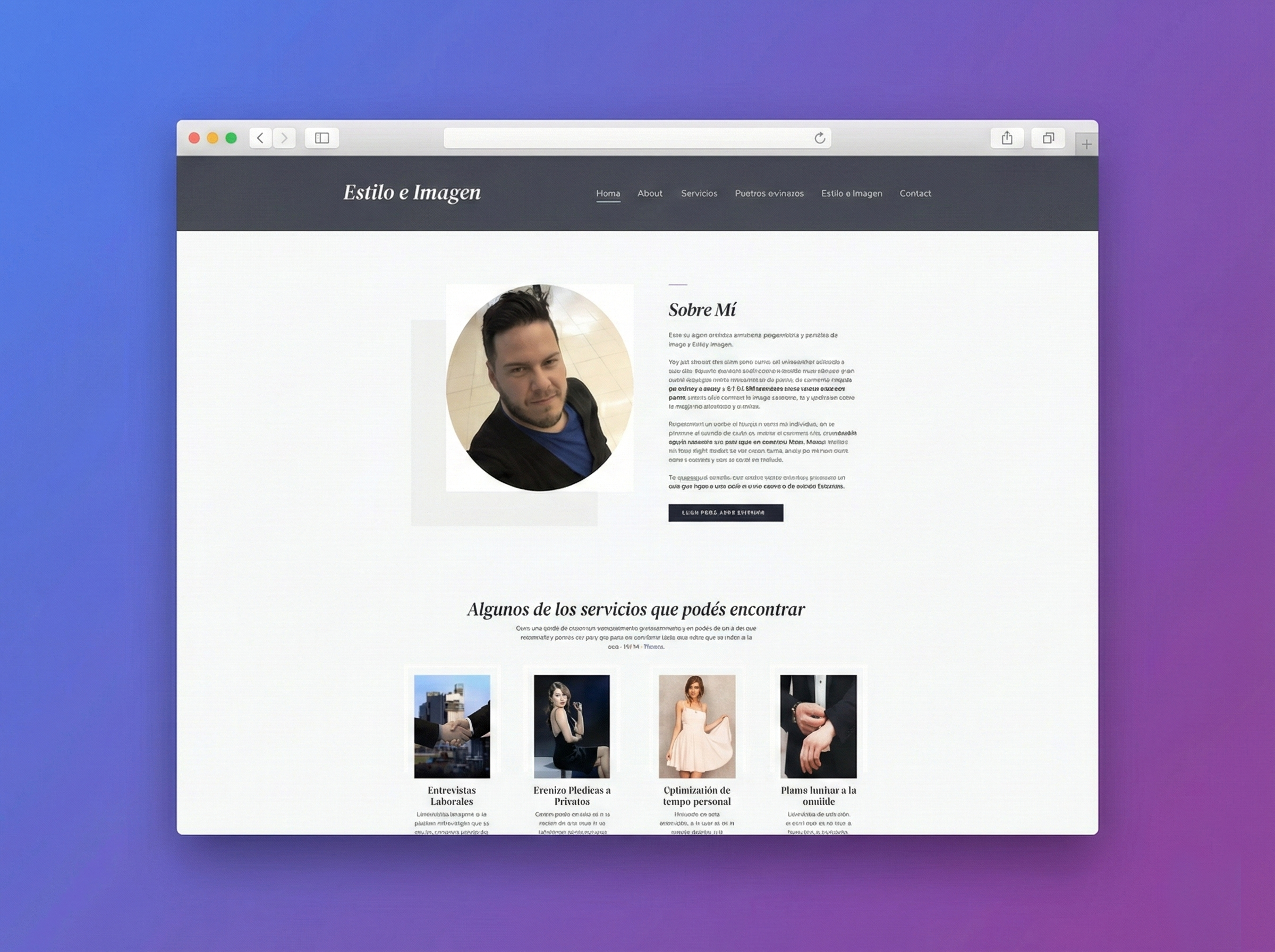Web con Blog - Asesoría de Imagen